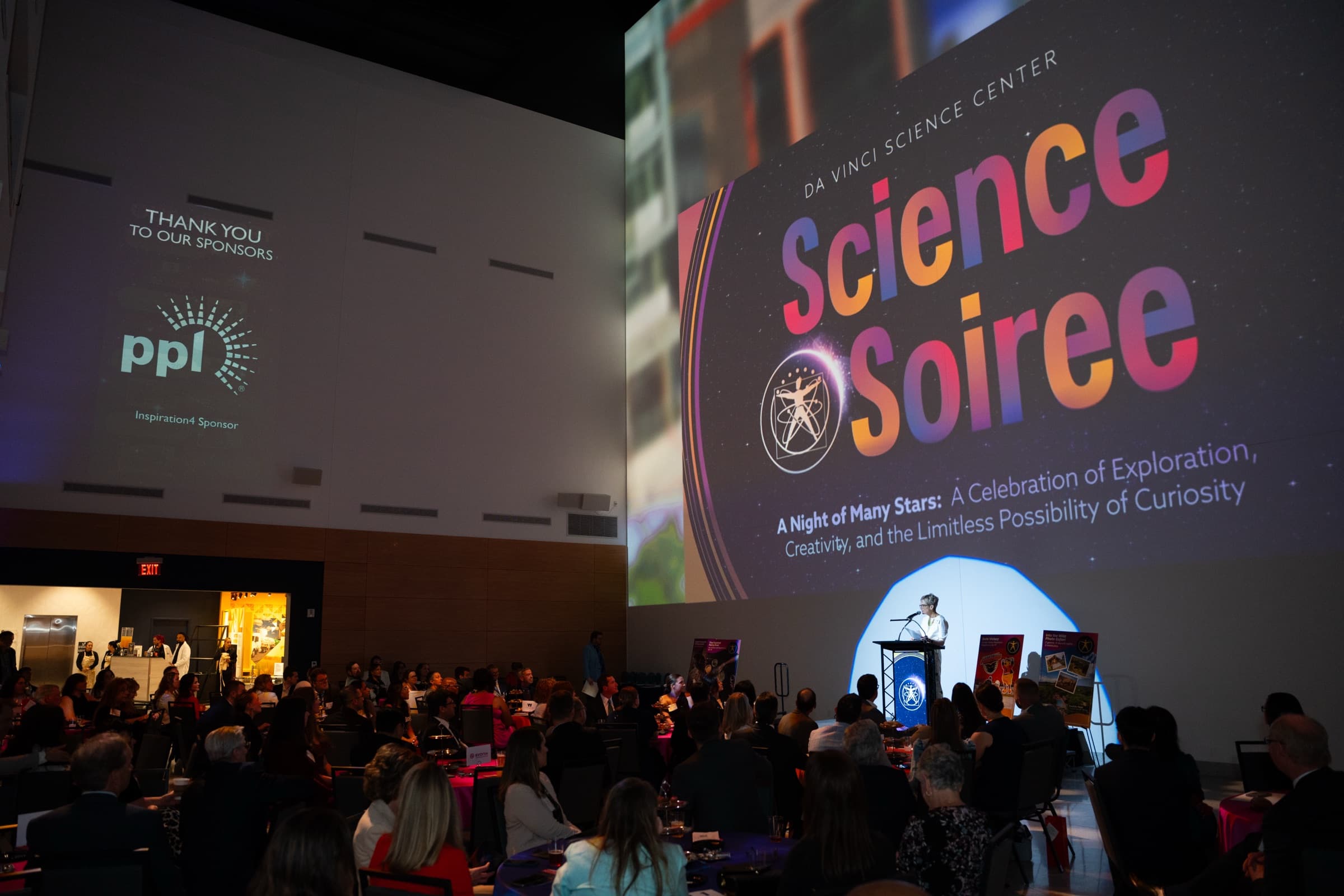 Guests at a Da Vinci Science Center evening event, photographed by McKinney Media